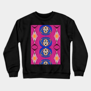 retro Iznik and Suzane Style Pink pattern Crewneck Sweatshirt